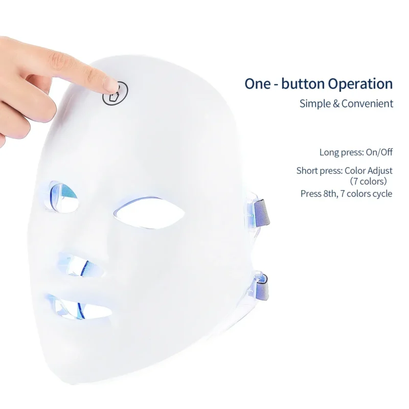 Foreverlily 7 Colors Light LED Facial Skin Care Mask Neck Skin Rejuvenation Treatment Beauty Anti Acne Therapy Whitening - Image 5