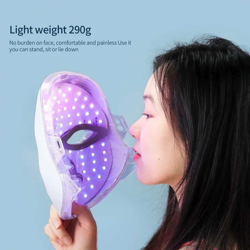Foreverlily 7 Colors Light LED Facial Skin Care Mask Neck Skin Rejuvenation Treatment Beauty Anti Acne Therapy Whitening - Image 6