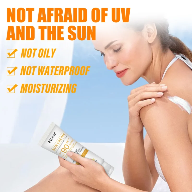EELHOE Sunscreen Spf 90 Whitening Sun Cream for Face Body Oil-control Bleaching Face Moisturizer Sunblock Skin Protective Cream - Image 3