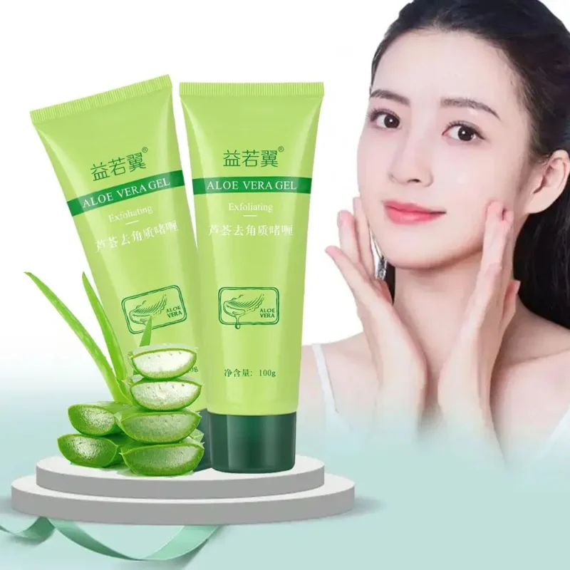 Face Exfoliating Gel Aloe Vera Facial Exfoliating Scrub Cleanses Remove Blackhead Moisturizing Shrink Pores Skin Care 30g-100g - Image 4