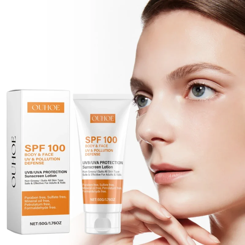Facial Body Sunscreen Spf100 Anti Sun UV Protector Solar Skin Protective Sunblock Oil-Control Moisturizing Whitening Sun Cream - Image 3
