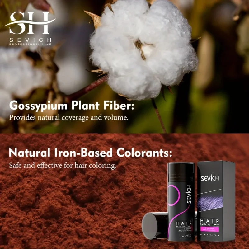 Sevich Hair Fiber For Thinning Hair & Bald Spot Instant Hair Growth Fiber Fill In Fine Or Thinning Hair Instantly Thicker Powder - Image 6