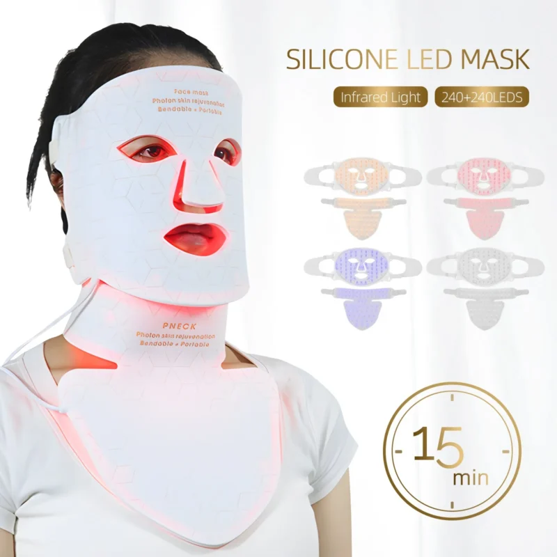 LED Mask for Skin Rejuvenation Infrared and Red Light Therapy for Anti-Aging and Acne Treatment Face Care - Image 3