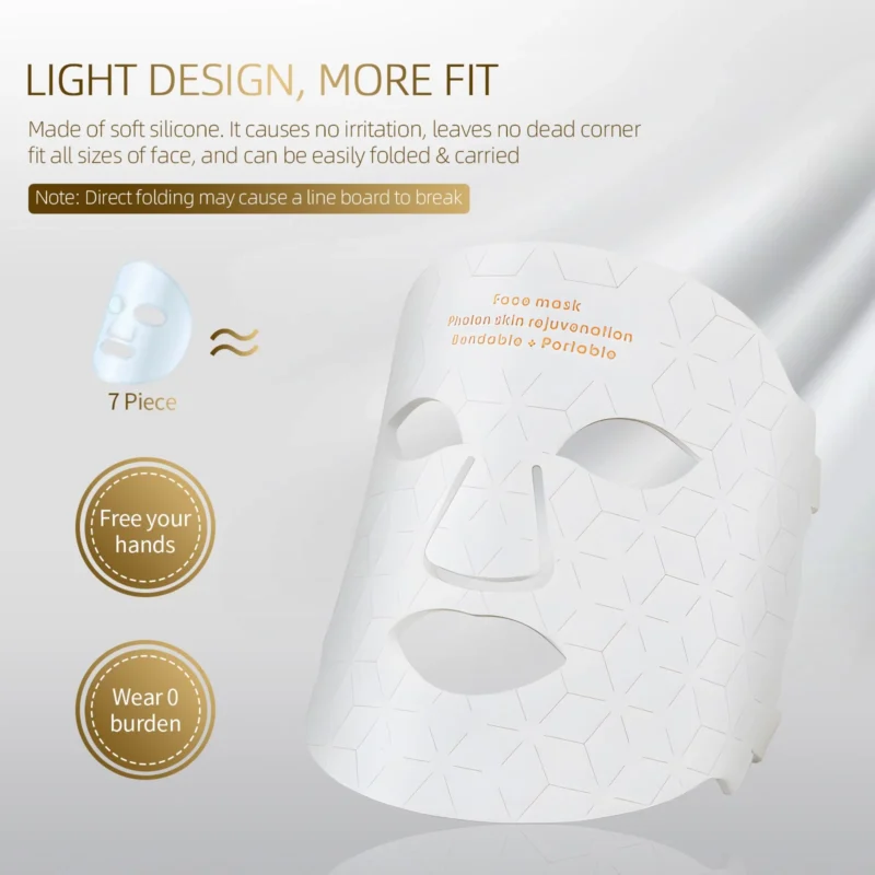 LED Mask for Skin Rejuvenation Infrared and Red Light Therapy for Anti-Aging and Acne Treatment Face Care - Image 6