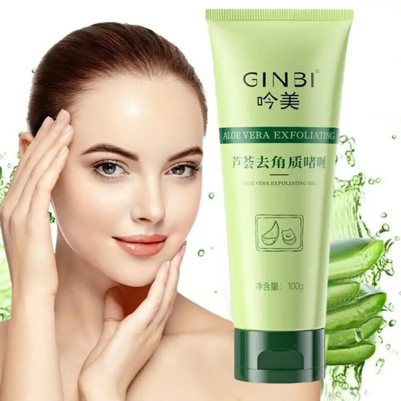Face Exfoliating Gel Aloe Vera Facial Exfoliating Scrub Cleanses Remove Blackhead Moisturizing Shrink Pores Skin Care 30g-100g - Image 6