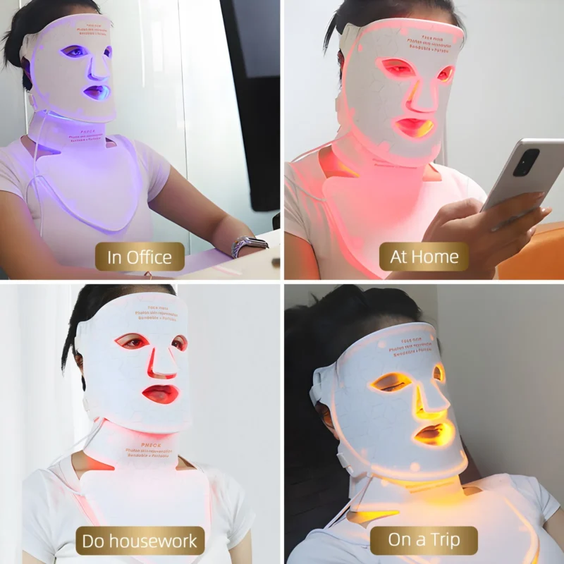 LED Mask for Skin Rejuvenation Infrared and Red Light Therapy for Anti-Aging and Acne Treatment Face Care - Image 2